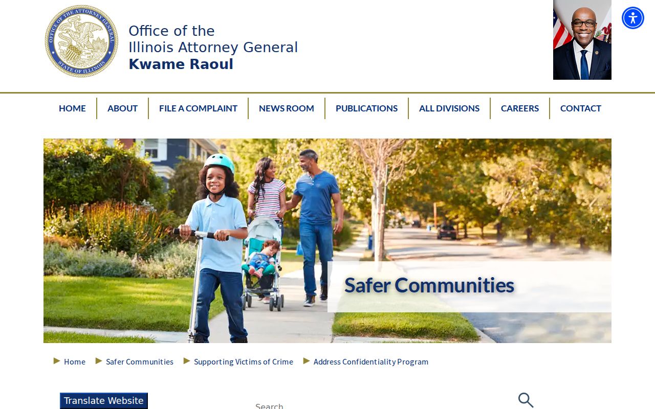 Illinois Attorney General address confidentiality program information