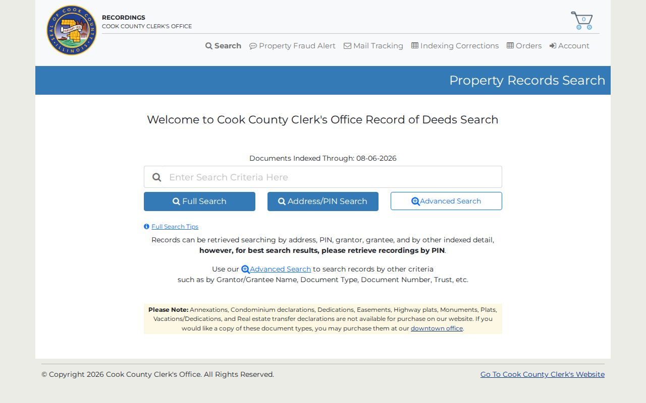 Chicago Heights previous residents Cook County recording search