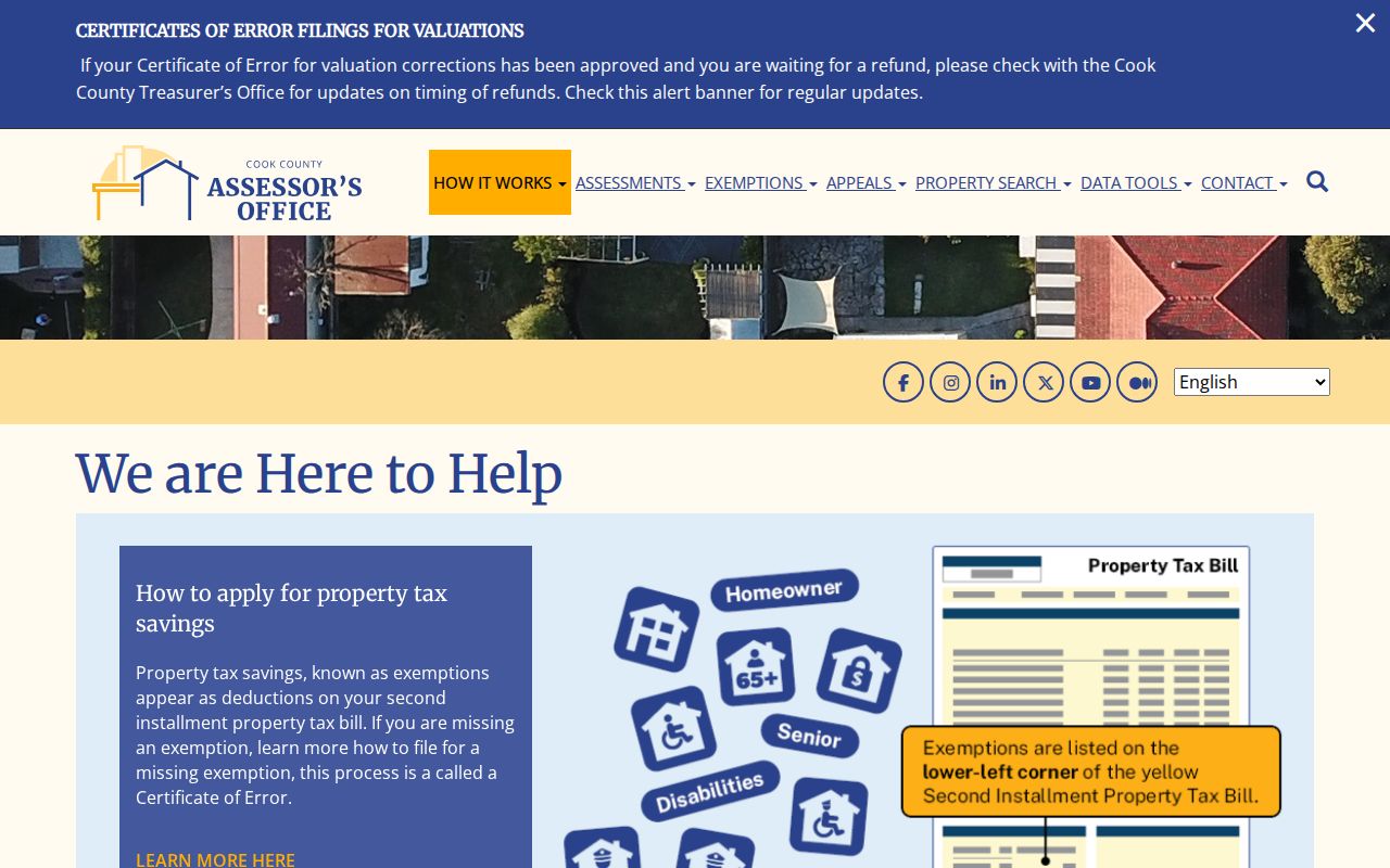 Chicago Heights street directory Cook County Assessor address search